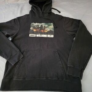 Walking Dead Season 8 Hoodie Size Medium Black Pullover ALL OUT WAR Unisex‎